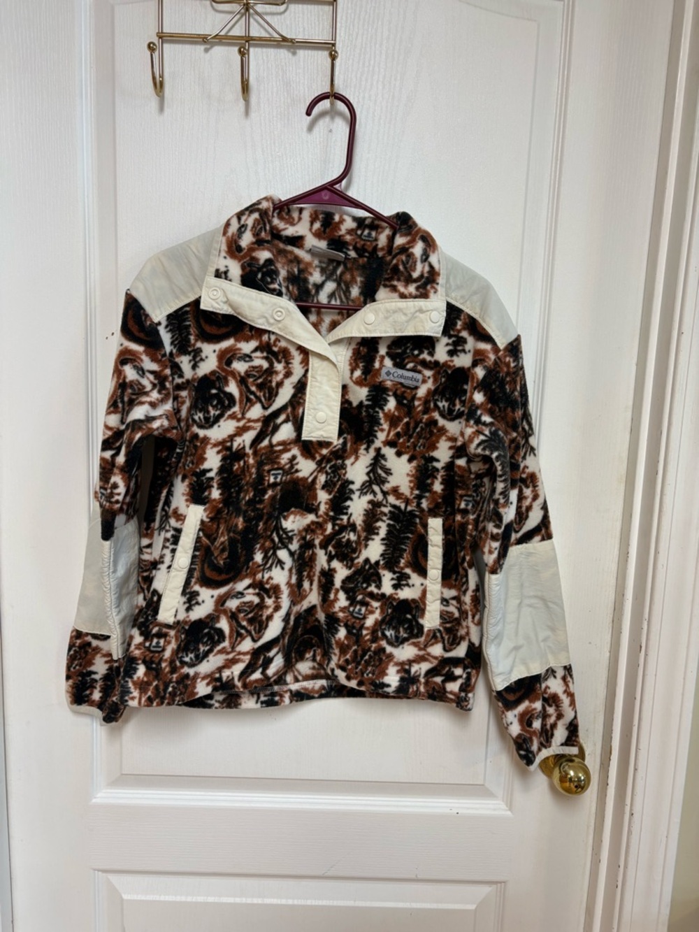 Columbia Benton Springs cropped Fleece Pullover Jacket Wolf Women’s Medium